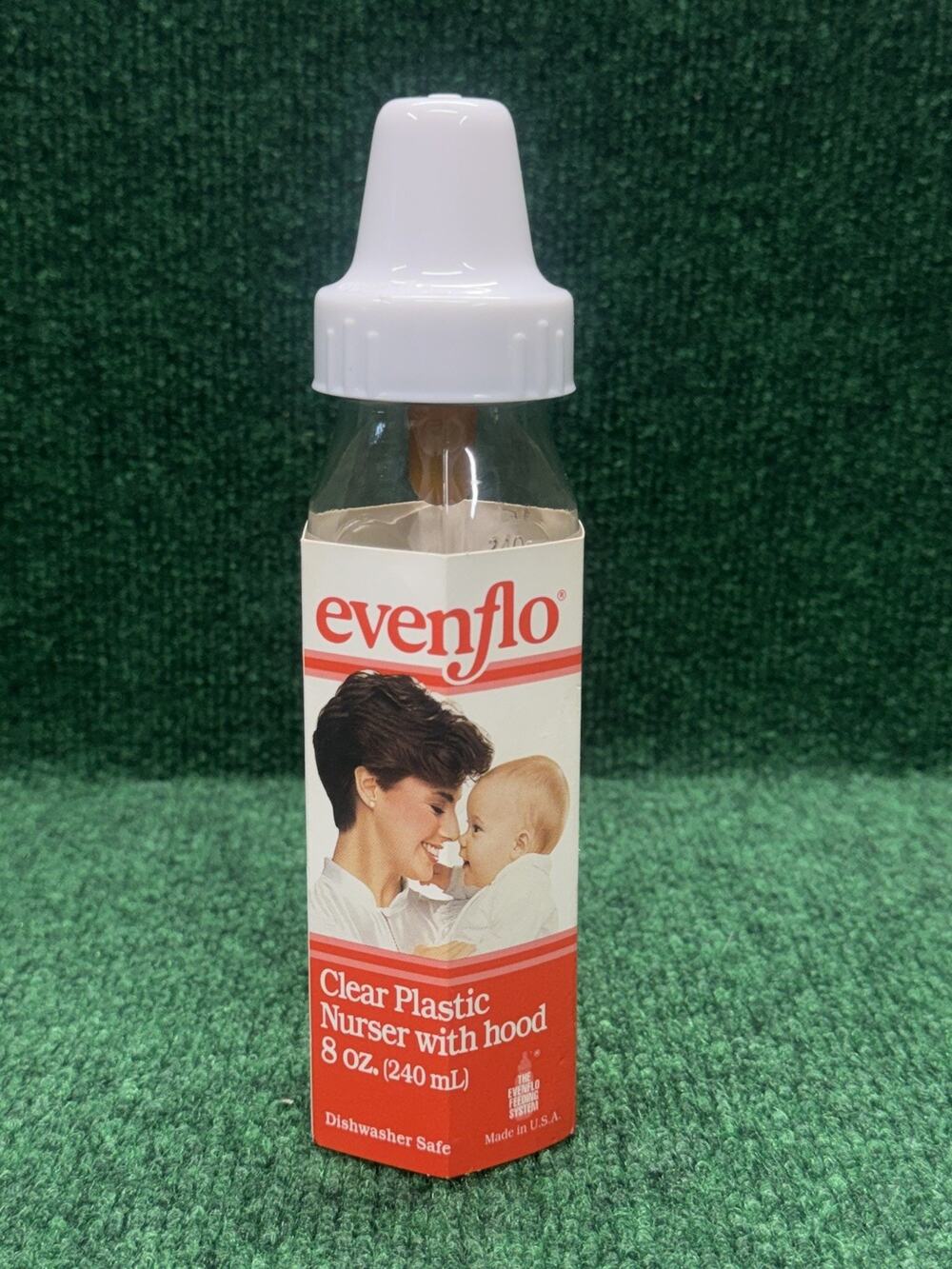 VTG NOS 90s Evenflo Bottle Glass Nurser 8oz Includes Nipple New Package USA 1993